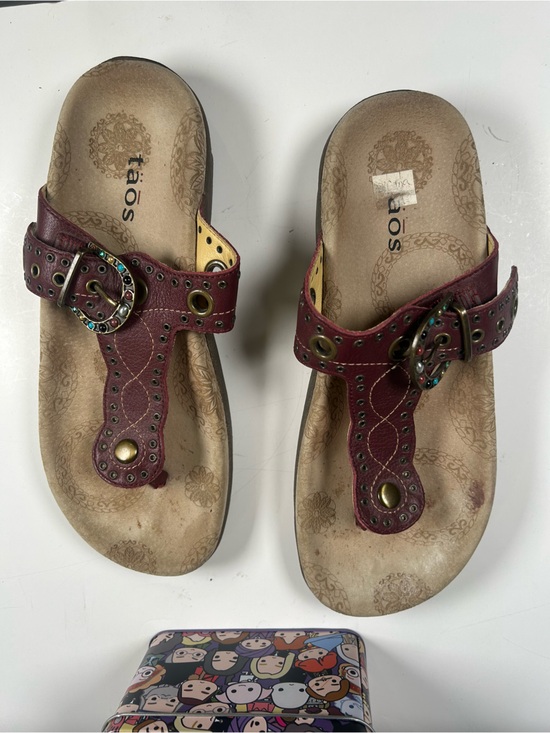 Taos Footwear Shoes - Taos Serena Red and Yellow bohemian buckle Leather Sandals